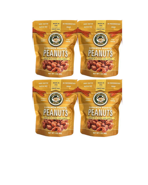 3oz - 4x Cinnamon Roasted PEANUTS - Pocket Size – Magic Bavarian Nuts