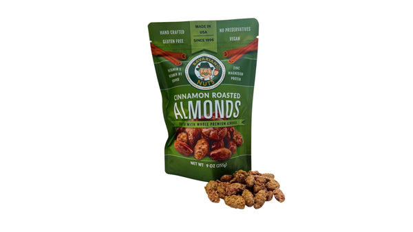 9oz Cinnamon Roasted ALMONDS – Magic Bavarian Nuts