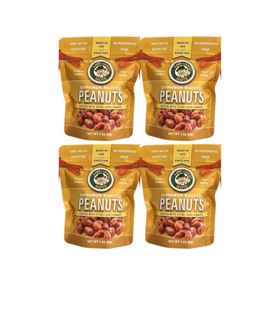 3oz - 4x Cinnamon Roasted PEANUTS - Pocket Size