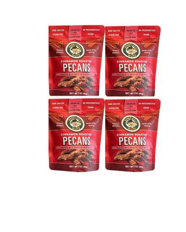 3oz -4x Cinnamon Roasted PECANS - Pocket Size