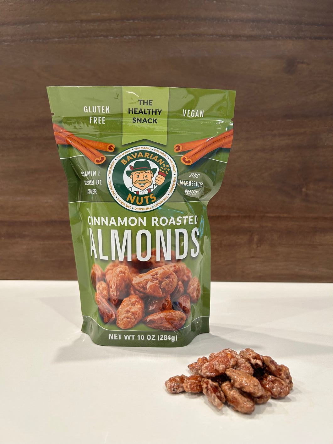 Cinnamon Roasted ALMONDS - 10oz.