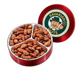Cinnamon Roasted Almonds 18oz Gift Tin + Plush Squirrel | Vegan & Gluten-free | Magic Bavarian Nuts
