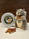 18oz CASHEWS - Gift Tin + Squirrel