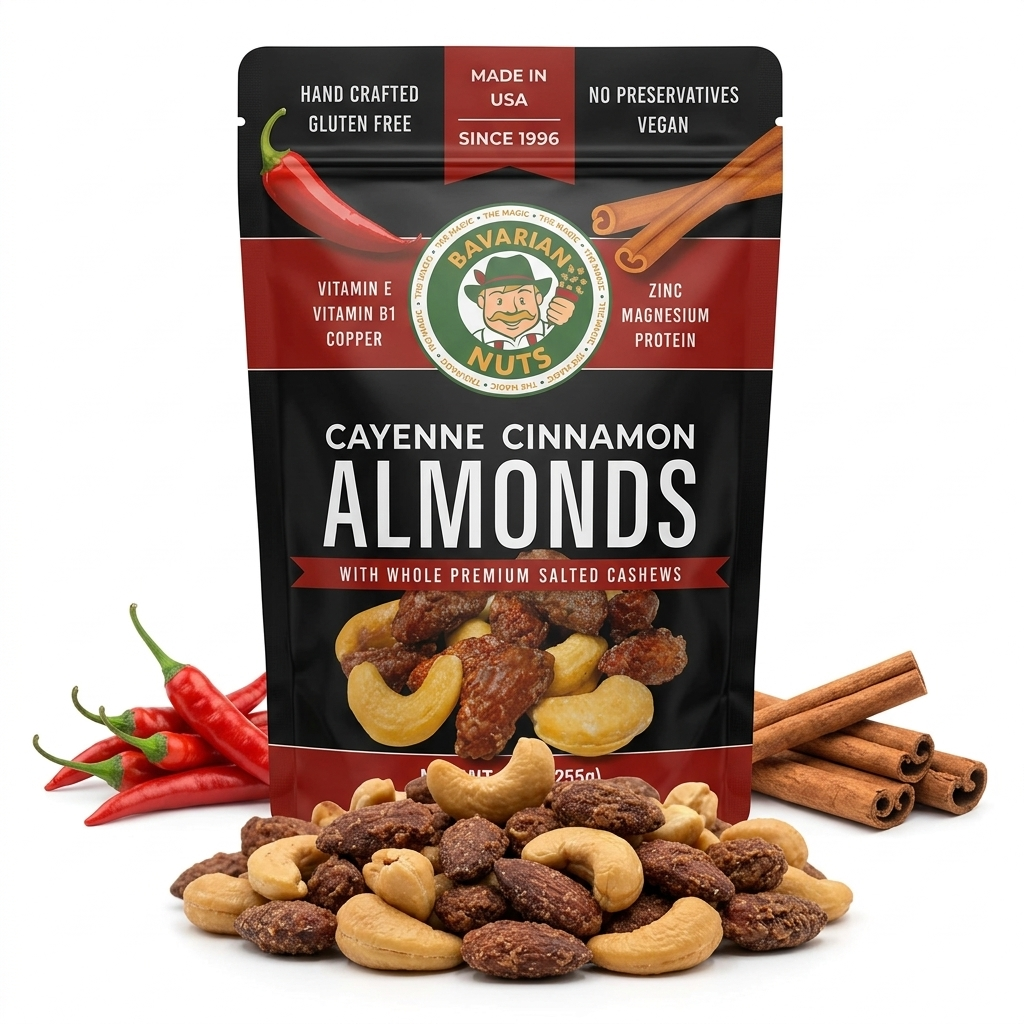 9oz Cayenne Cinnamon ALMONDS