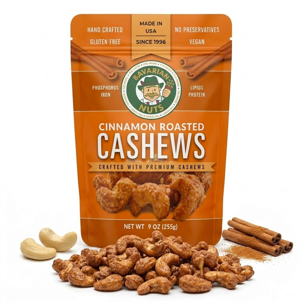 9oz Cinnamon Roasted CASHEWS