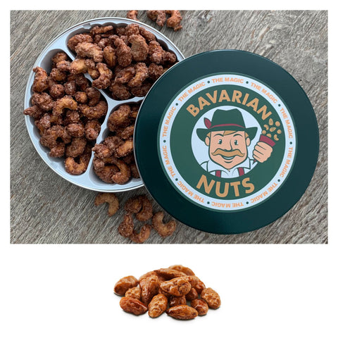 18oz ALMONDS - Gift Tin + Squirrel