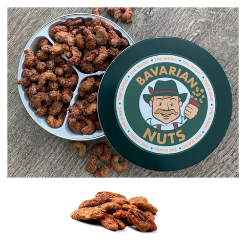 18oz Cinnamon Roasted PECANS - Gift Tin
